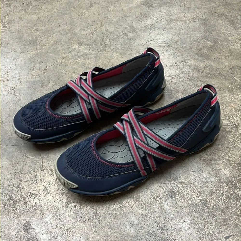 * Sperry top Sider navy and pink casual shoes Mary Jane style flats - Picture 2 of 7
